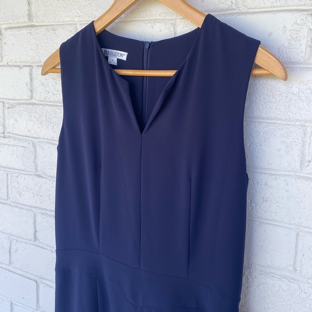 Pendleton Travel Tricotine All Day Dress in Navy - Picture 3 of 8